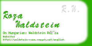 roza waldstein business card